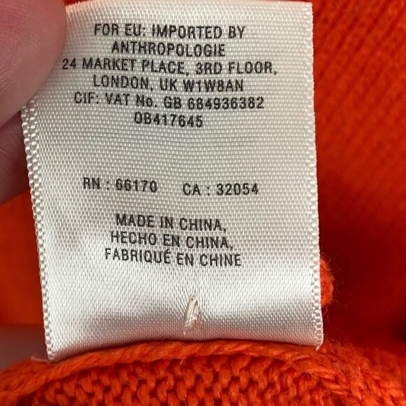 Anthropologie Moth Cashmere V-Neck Ribbon Tie Back Pullover Sweater Size XS Knit - Picture 9 of 15